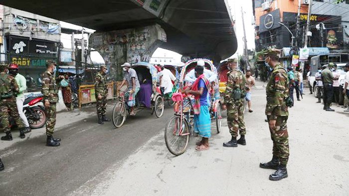 লকডাউনের সপ্তম দিনে ঢাকায় ১ হাজার ১০২ জন গ্রেফতার