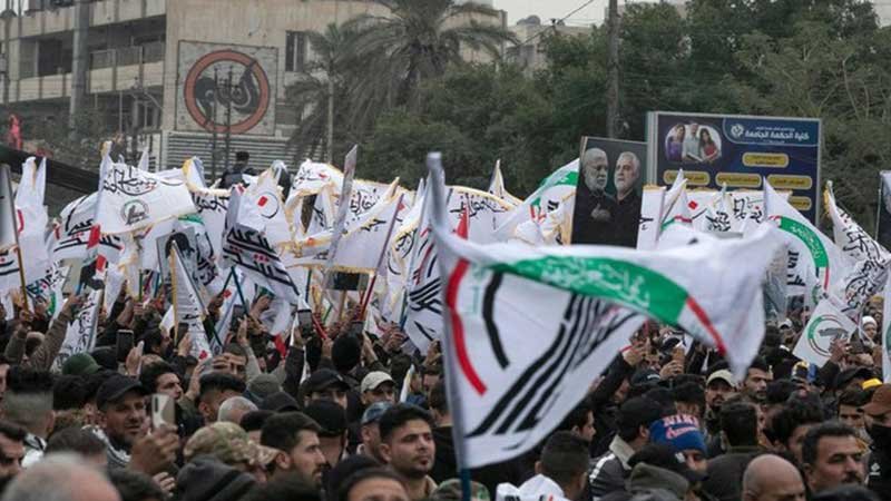 মার্কিন ড্রোন হামলার বিরুদ্ধে ইরাকে বিক্ষোভ