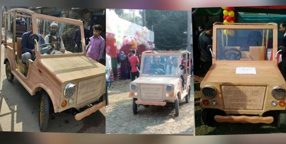 কাঠ দিয়ে দুই ভাইয়ের জিপ গাড়ি তৈরি, চলবে সৌরবিদ্যুতে!